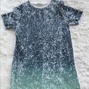 Sequin shirt dress